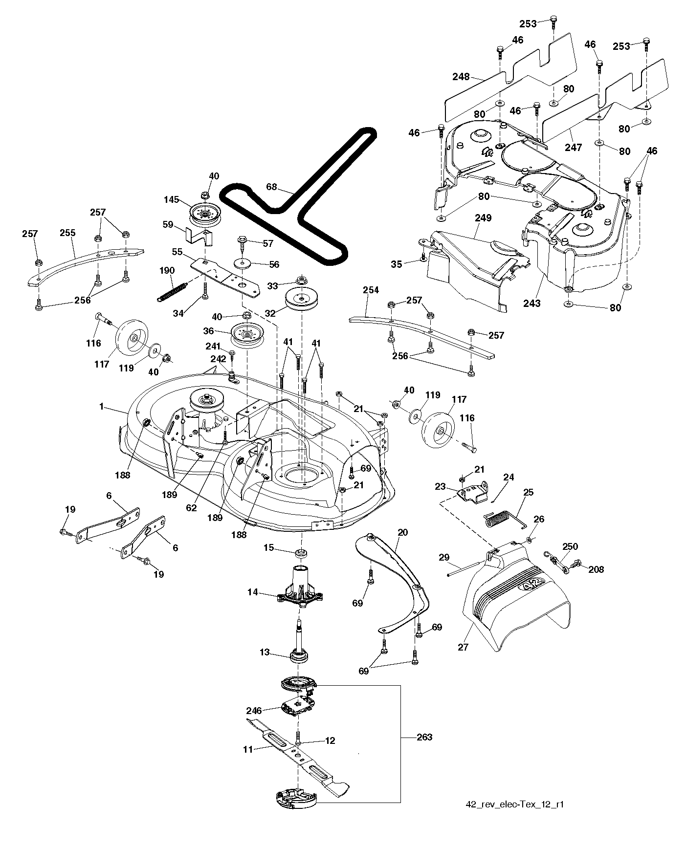 Дека косилки / режущая дека