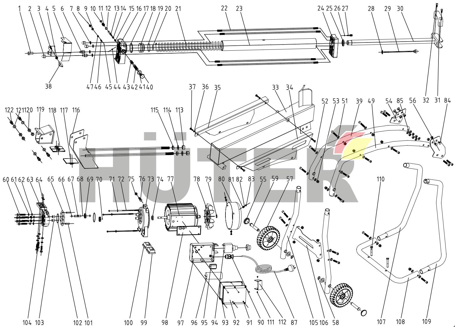 Дровокол электрический HLS-5500H  HLS-3,3LS  HLS-550052H Huter серии TIY 70/14/2