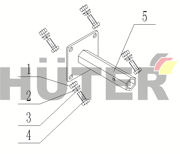 Крепление колеса HUC 70/5/28