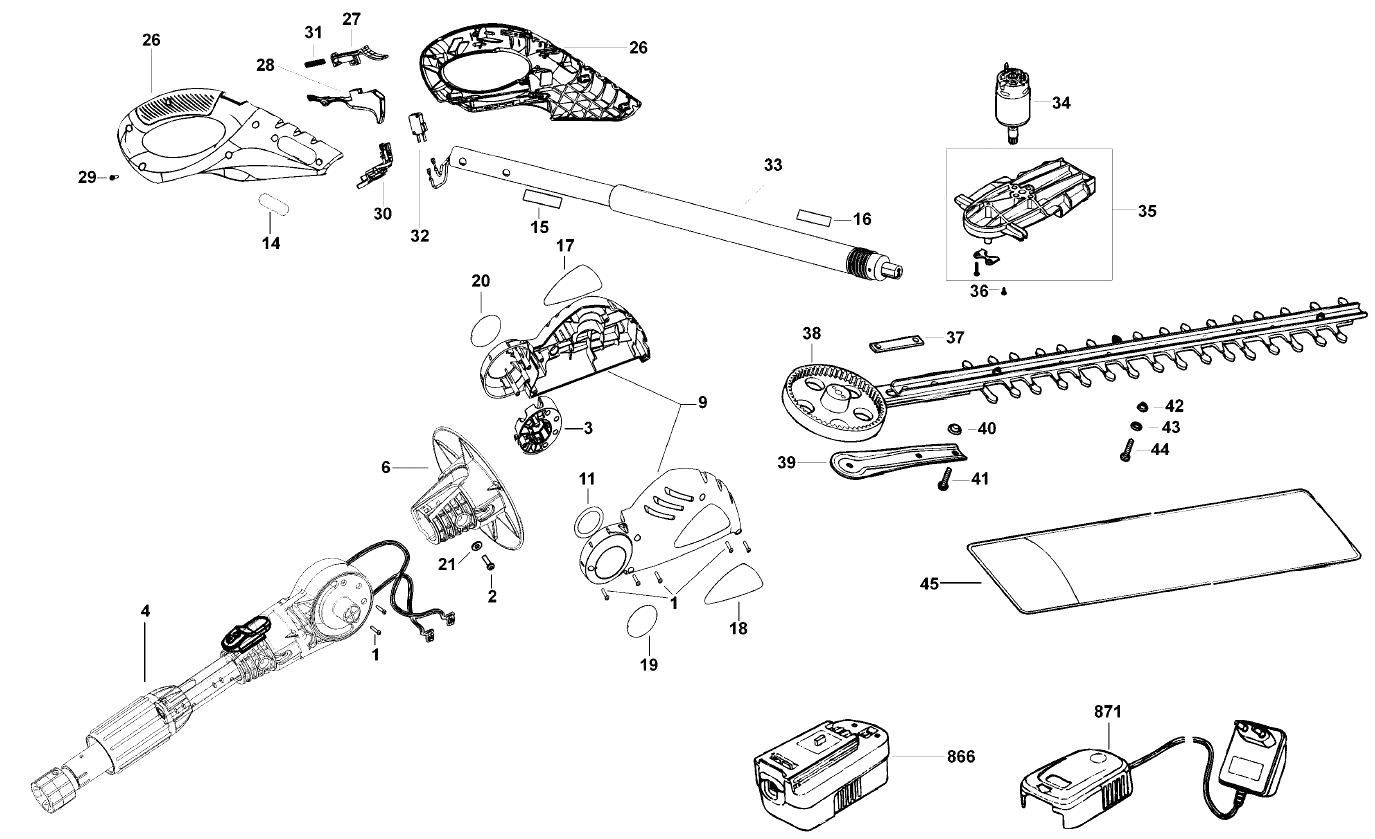 Кусторез Black and Decker BPT318 TYPE 1