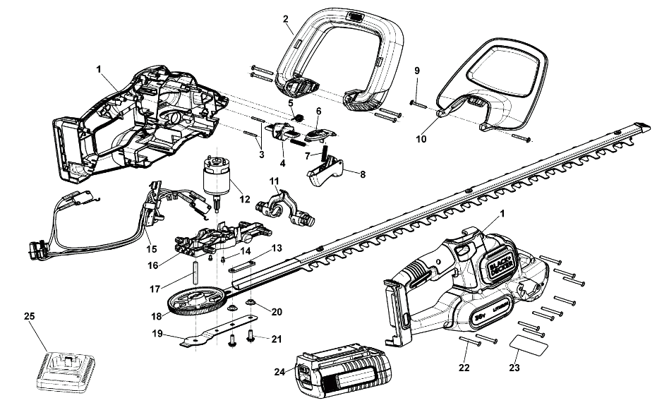 Кусторез Black and Decker GTC36552PC TYPE 1