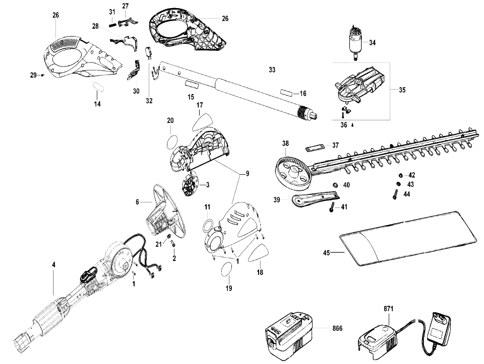 Кусторез Black and Decker GTC800 TYPE H1