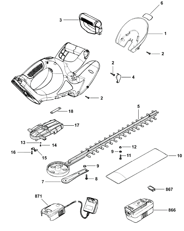 Кусторез Black and Decker NHT518 TYPE 1