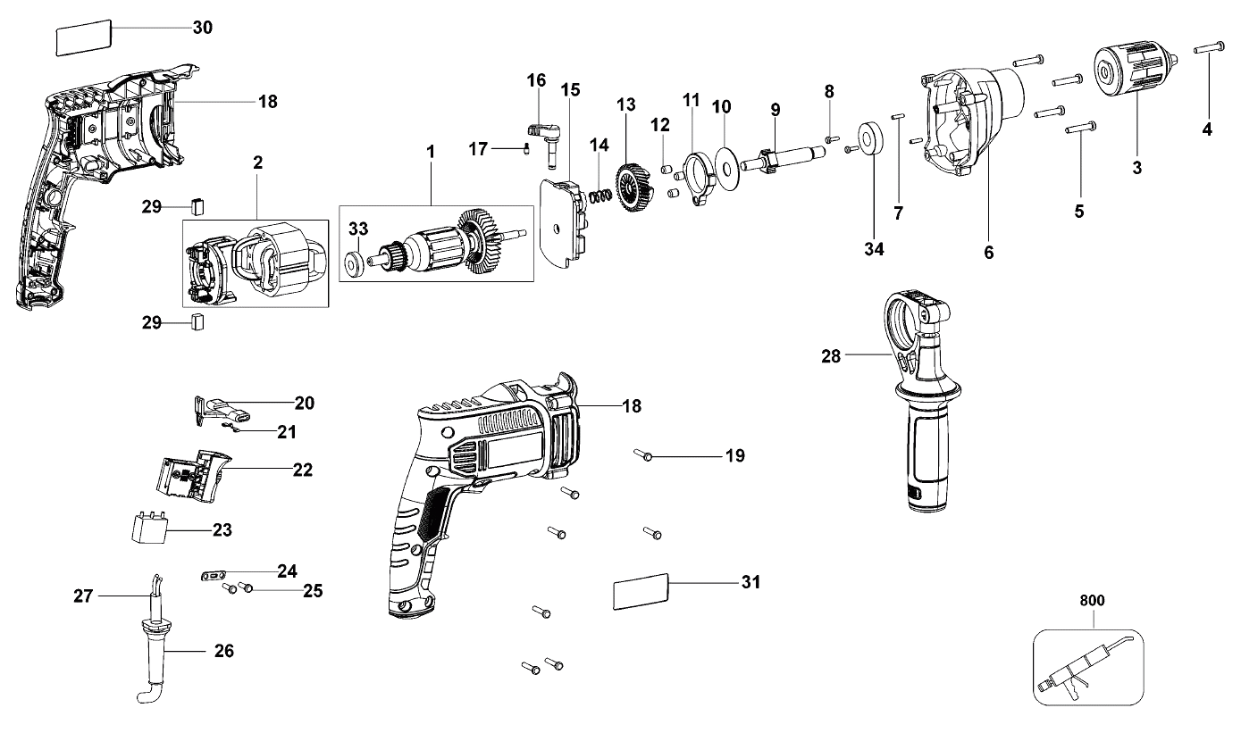 Дрель Black and Decker BDK600 TYPE 1