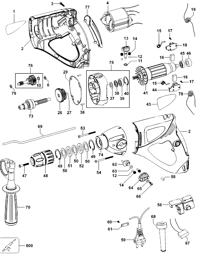 Дрель Black and Decker KR999CK TYPE 1