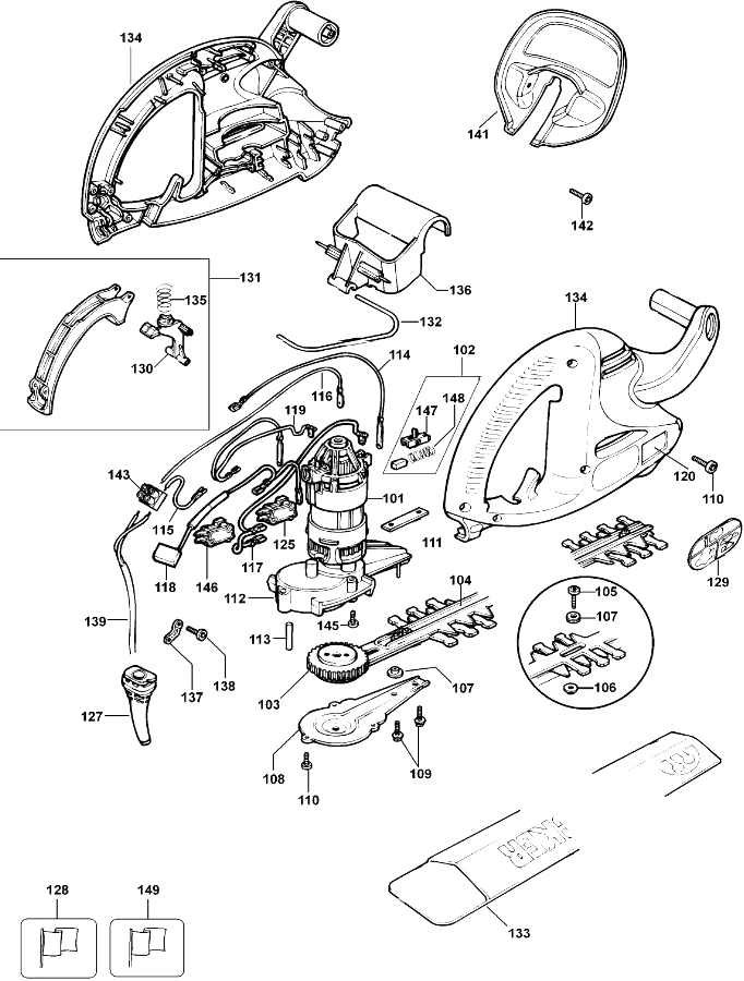 Кусторез Black and Decker GT25 TYPE 1