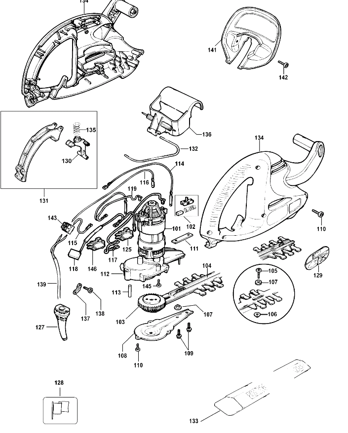 Кусторез Black and Decker GT41 TYPE 1