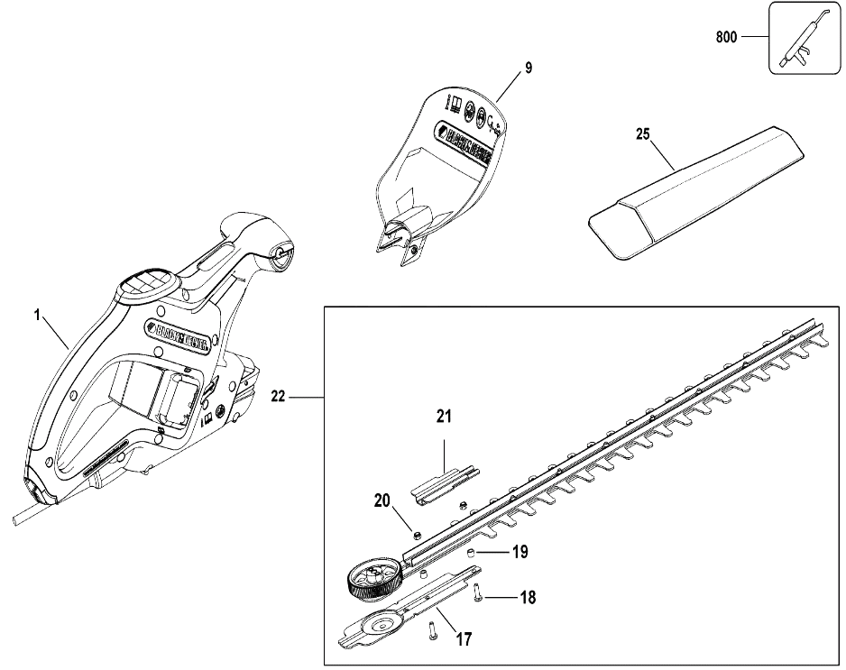 Кусторез Black and Decker GT450 TYPE 2