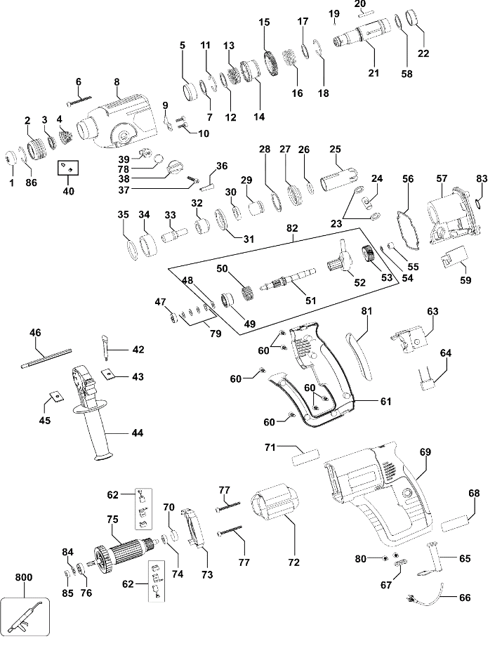 Перфоратор Black and Decker AST11XC TYPE 1