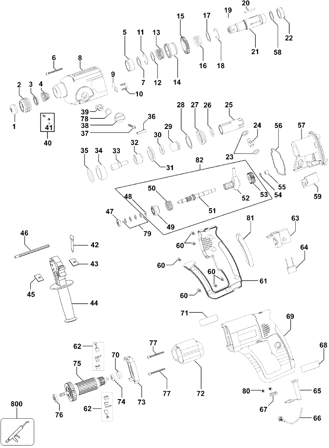 Перфоратор Black and Decker KD650 TYPE 1