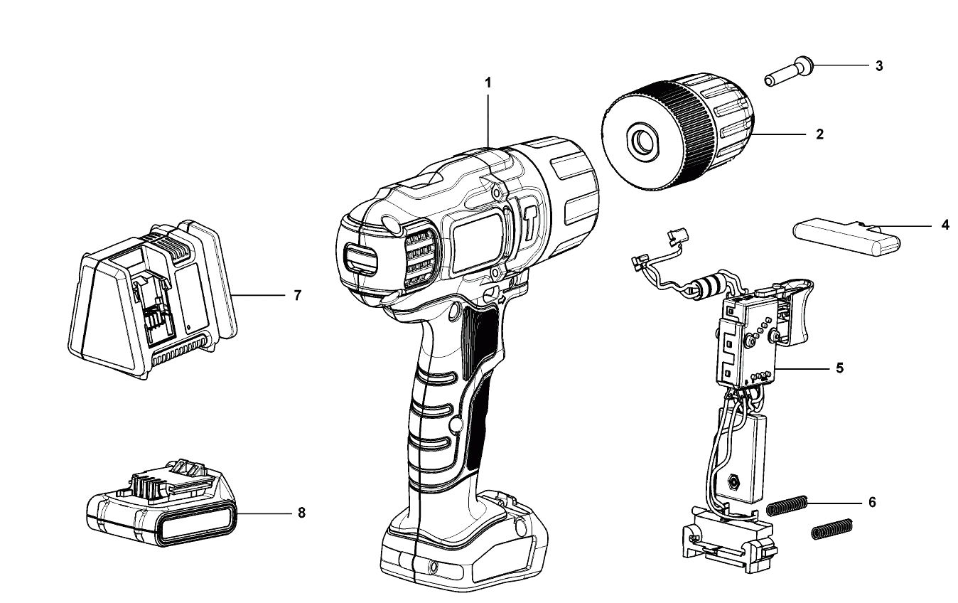 Дрель Black and Decker BDK188 TYPE 1