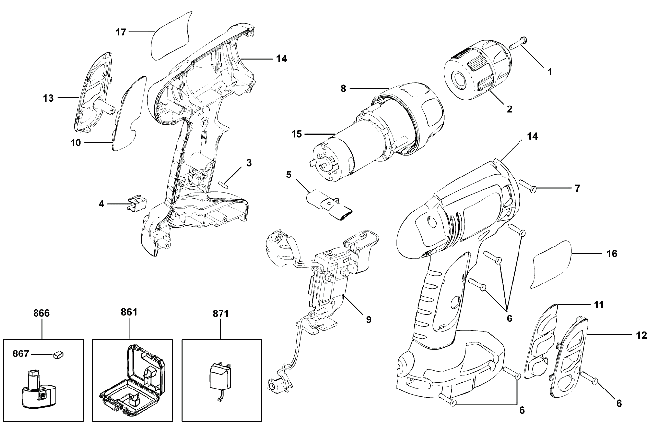 Дрель Black and Decker CD120GK TYPE 1