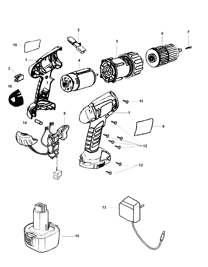 Дрель Black and Decker CD12C TYPE 2