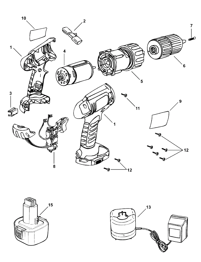 Дрель Black and Decker CD12C TYPE 4