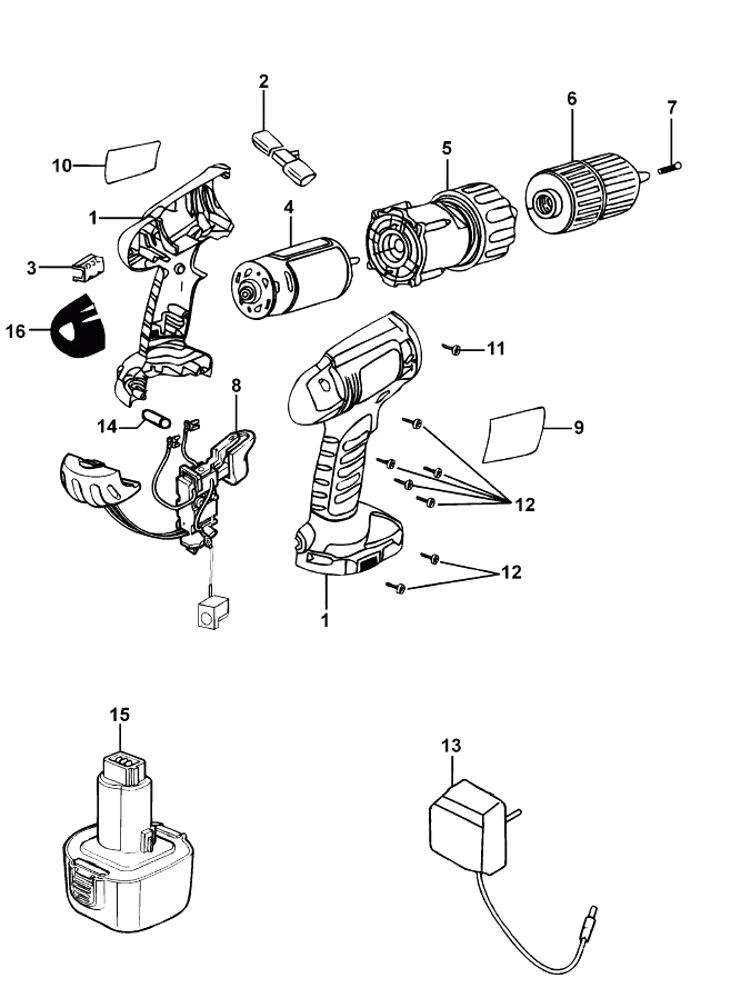 Дрель Black and Decker CD14C TYPE 3