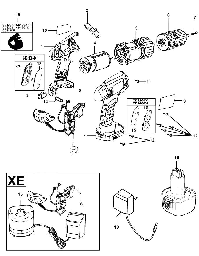 Дрель Black and Decker CD14C TYPE 1