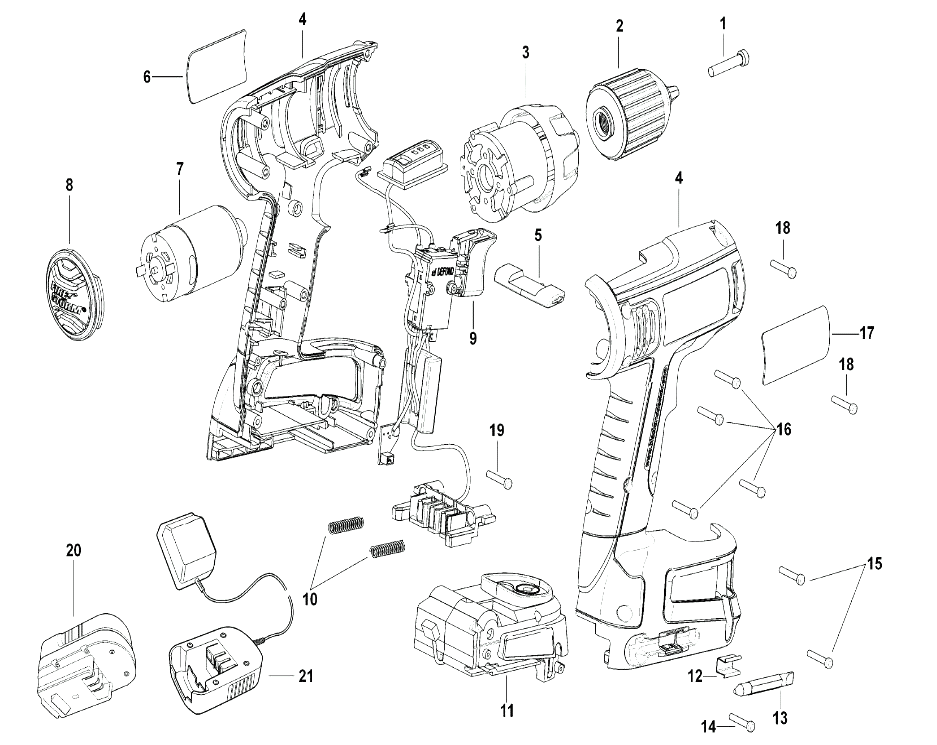 Дрель Black and Decker CL14K TYPE 1