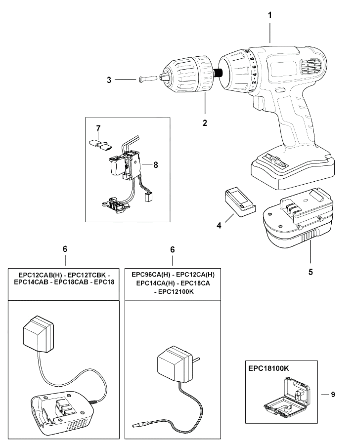 Дрель Black and Decker EPC12 TYPE H1