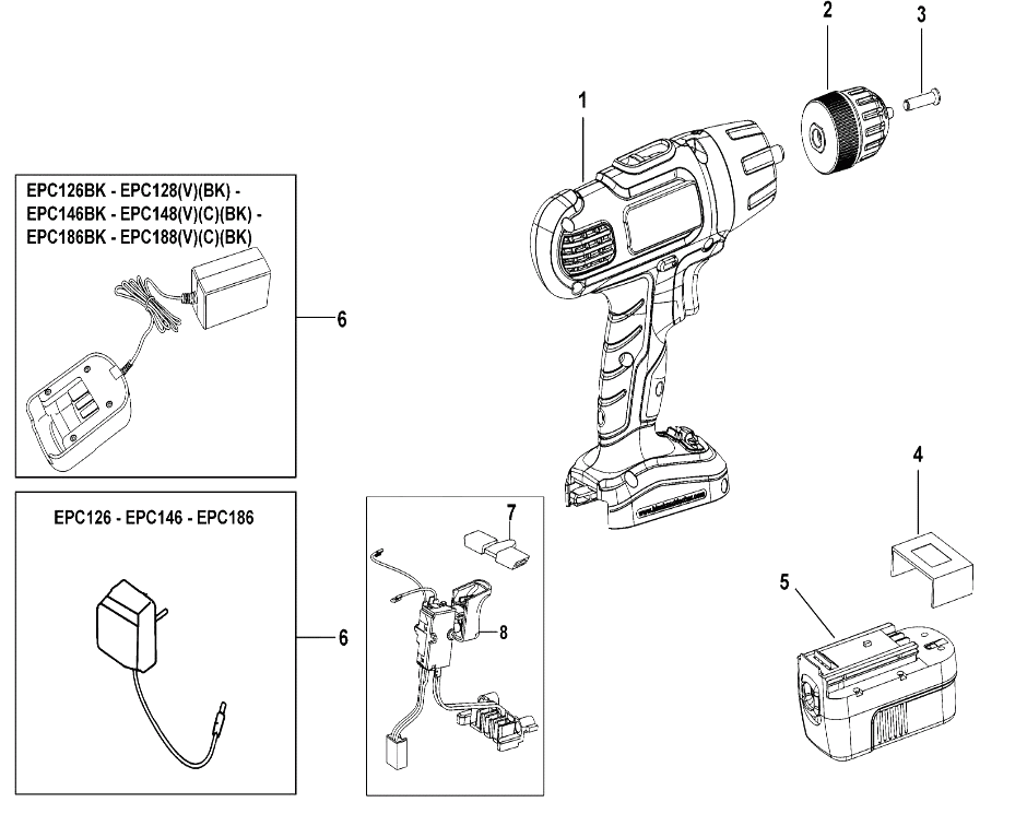 Дрель Black and Decker EPC186 TYPE H1