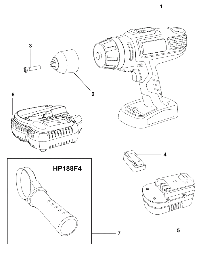 Дрель Black and Decker HP146F4BK TYPE H1