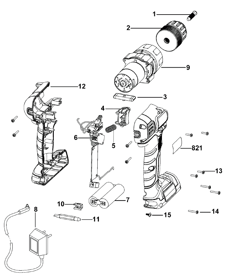 Дрель Black and Decker LDX172 TYPE H1