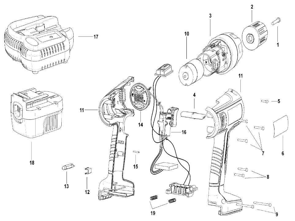 Дрель Black and Decker PS18K TYPE 1