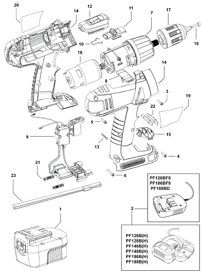 Дрель Black and Decker PF126 TYPE H1