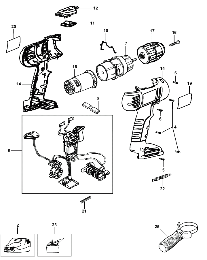 Дрель Black and Decker XTC18BK TYPE 1