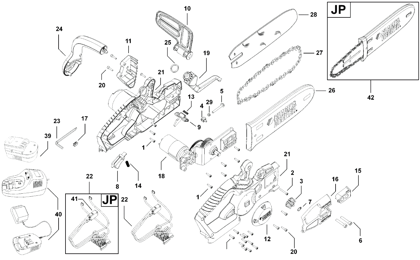 Цепная пила Black and Decker CCS818 TYPE 1