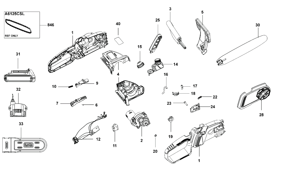 Цепная пила Black and Decker GKC1825L20 TYPE 1