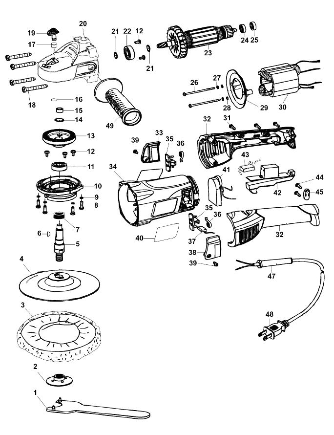 Полировальная машина Black and Decker WP1500K TYPE 1