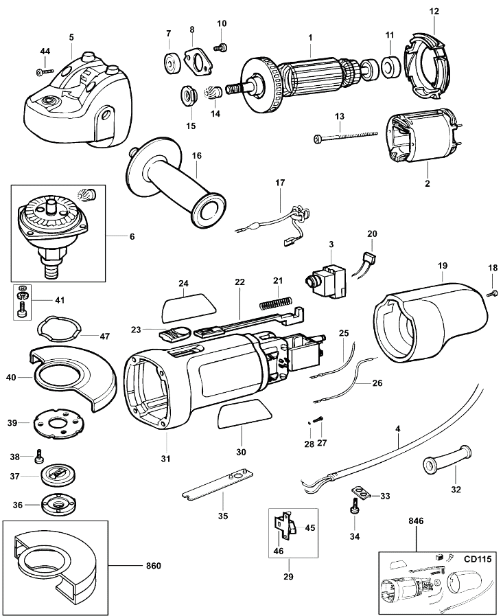 Шлифовальная машина Black and Decker CD110 TYPE 3