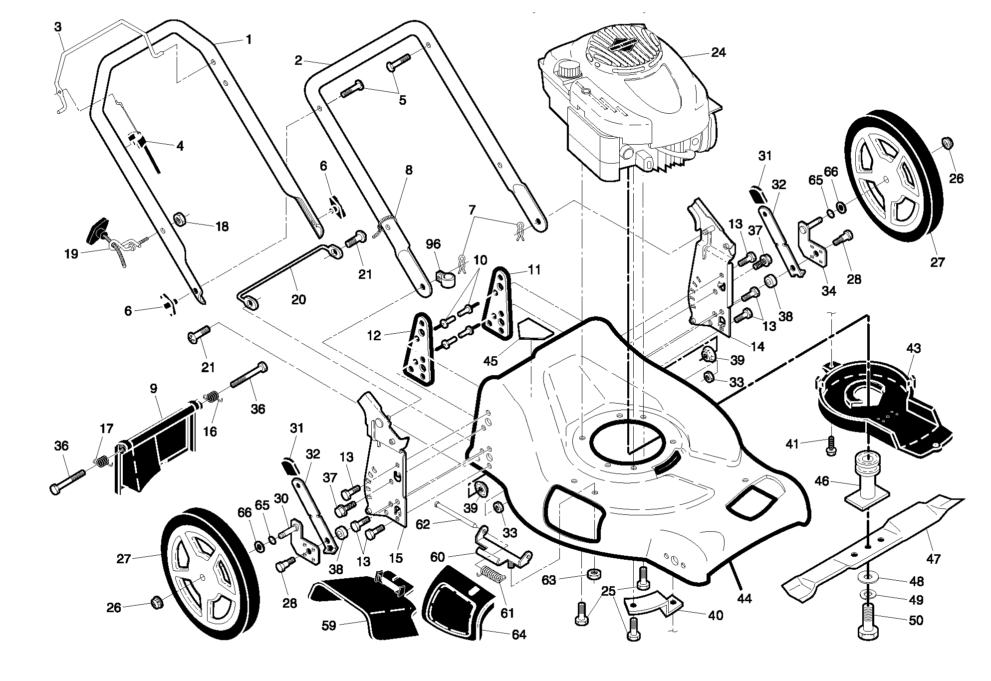Рама и двигатель
