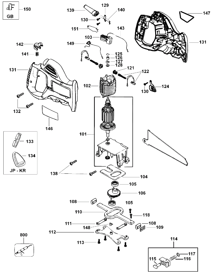 Ножовка Black and Decker KS880EC TYPE 1