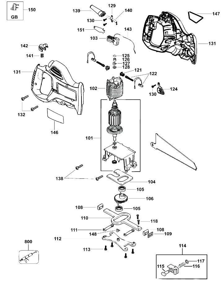 Ножовка Black and Decker KS880EC TYPE 2