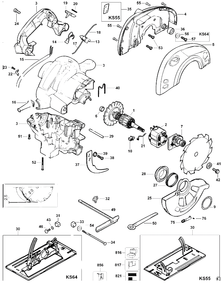 Электропила Black and Decker KS55 TYPE 1