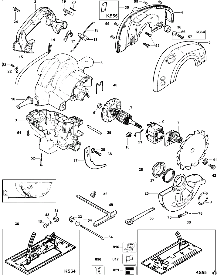 Электропила Black and Decker KS64 TYPE 1