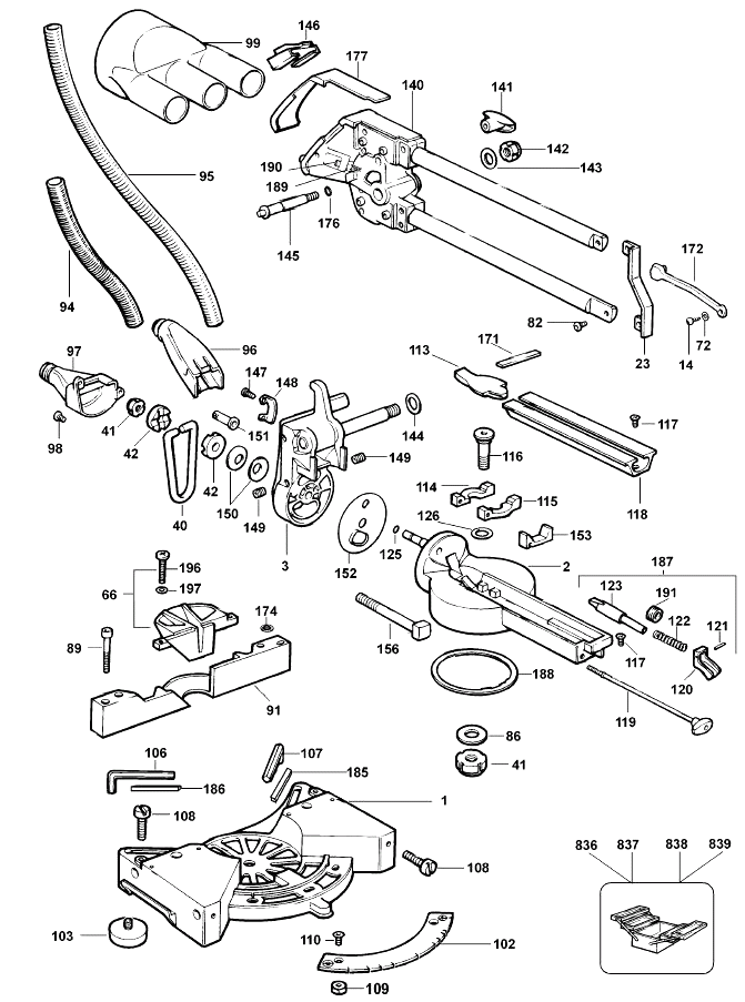 Торцевая пила Black and Decker 1707E TYPE 1 (СТОЛ)