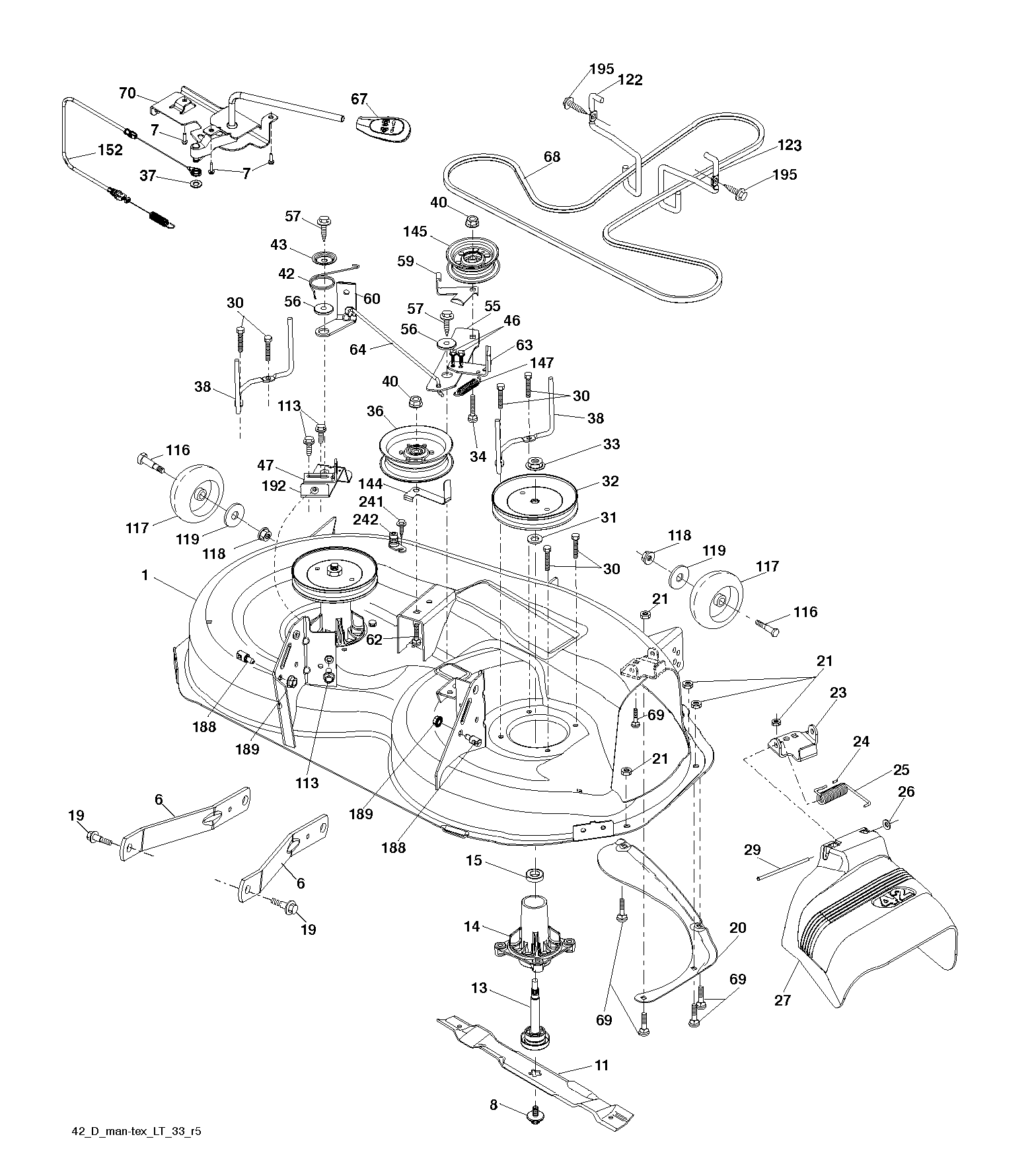 Дека косилки / режущая дека