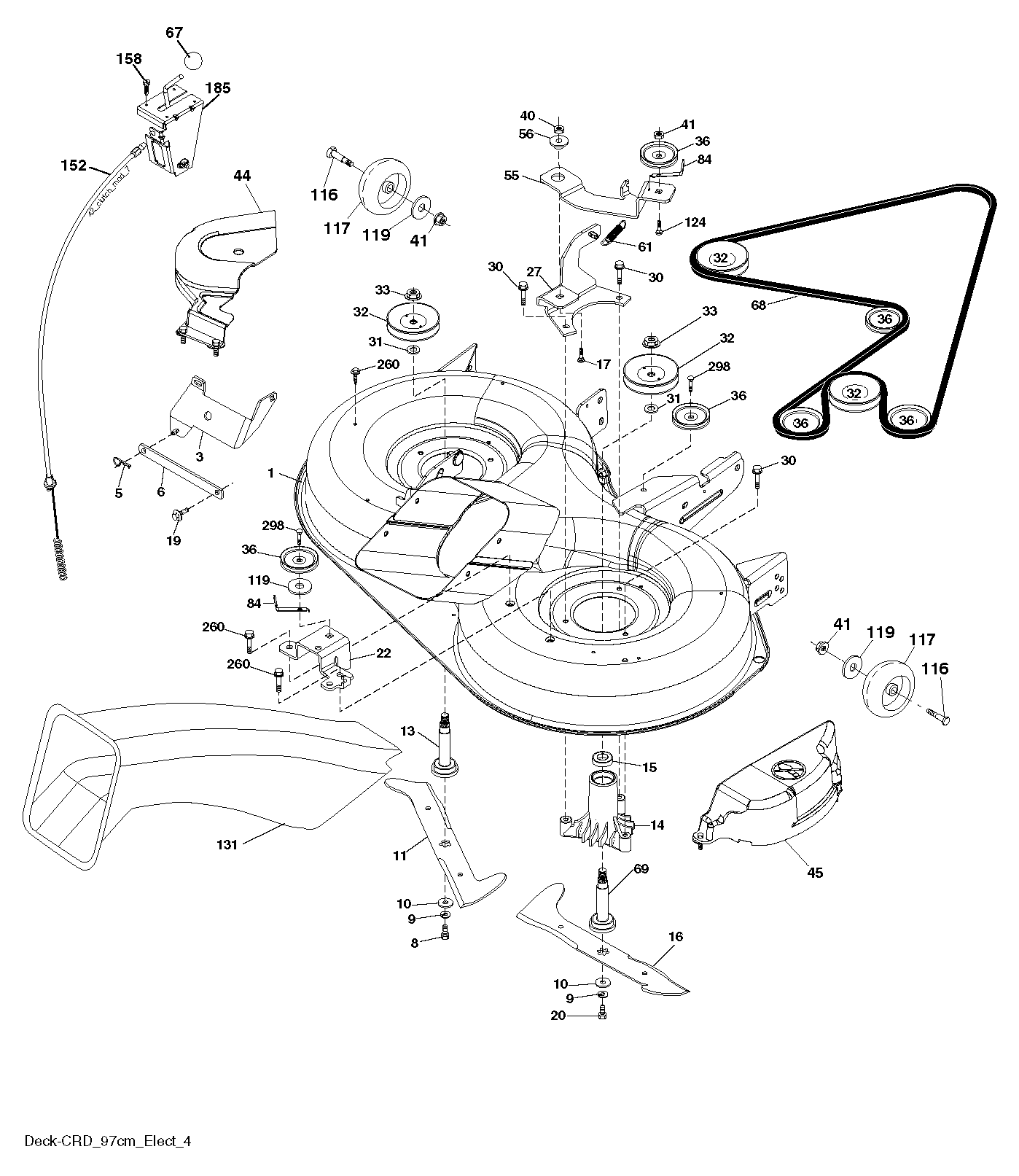 Дека косилки / режущая дека