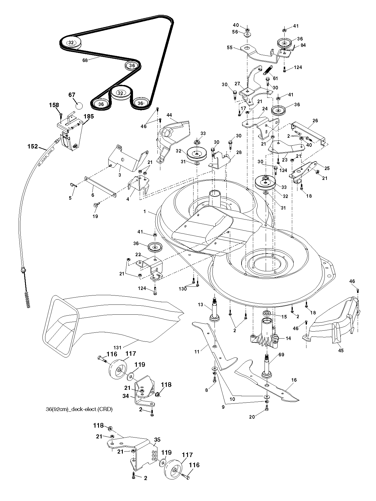 Дека косилки / режущая дека