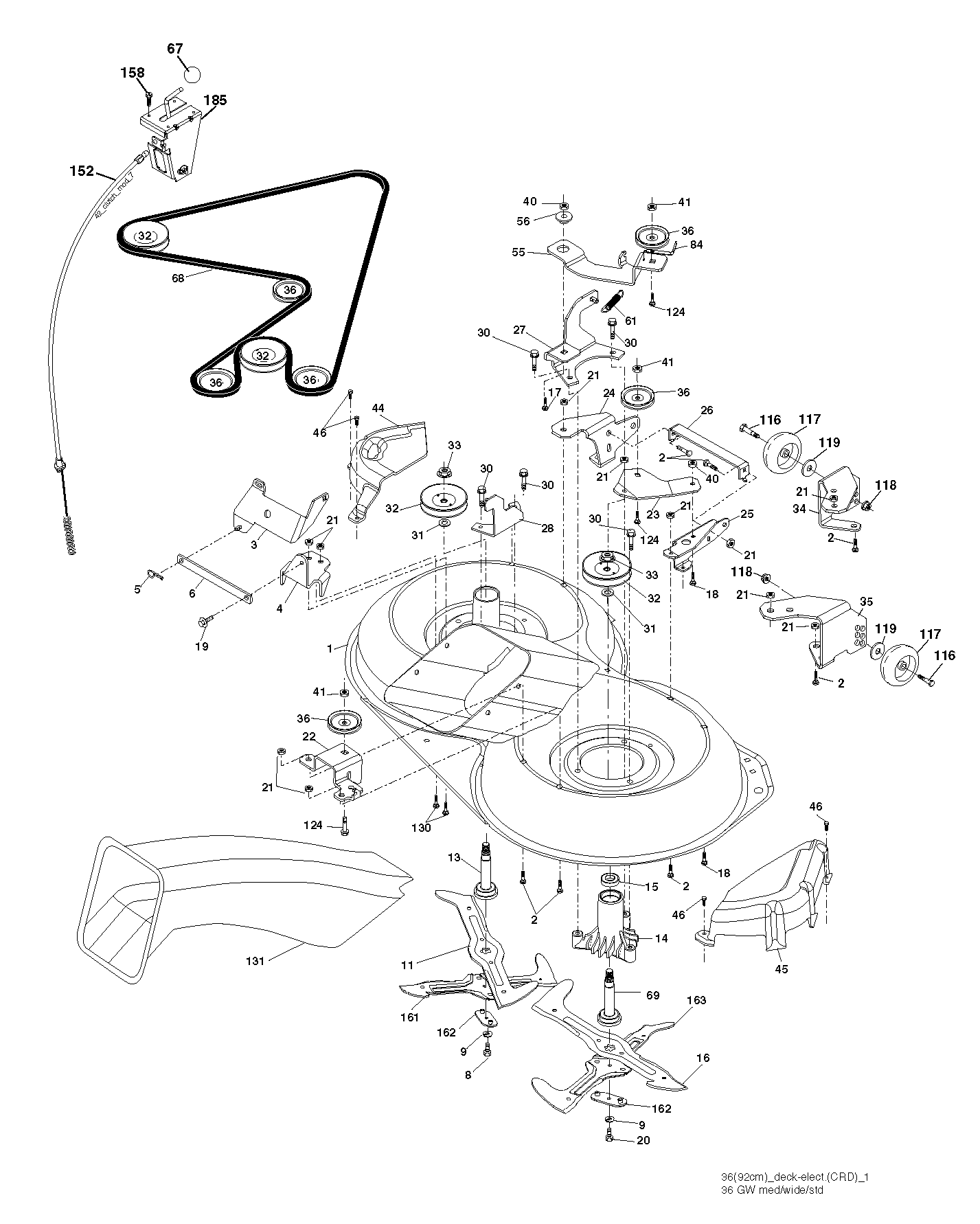 Дека косилки / режущая дека