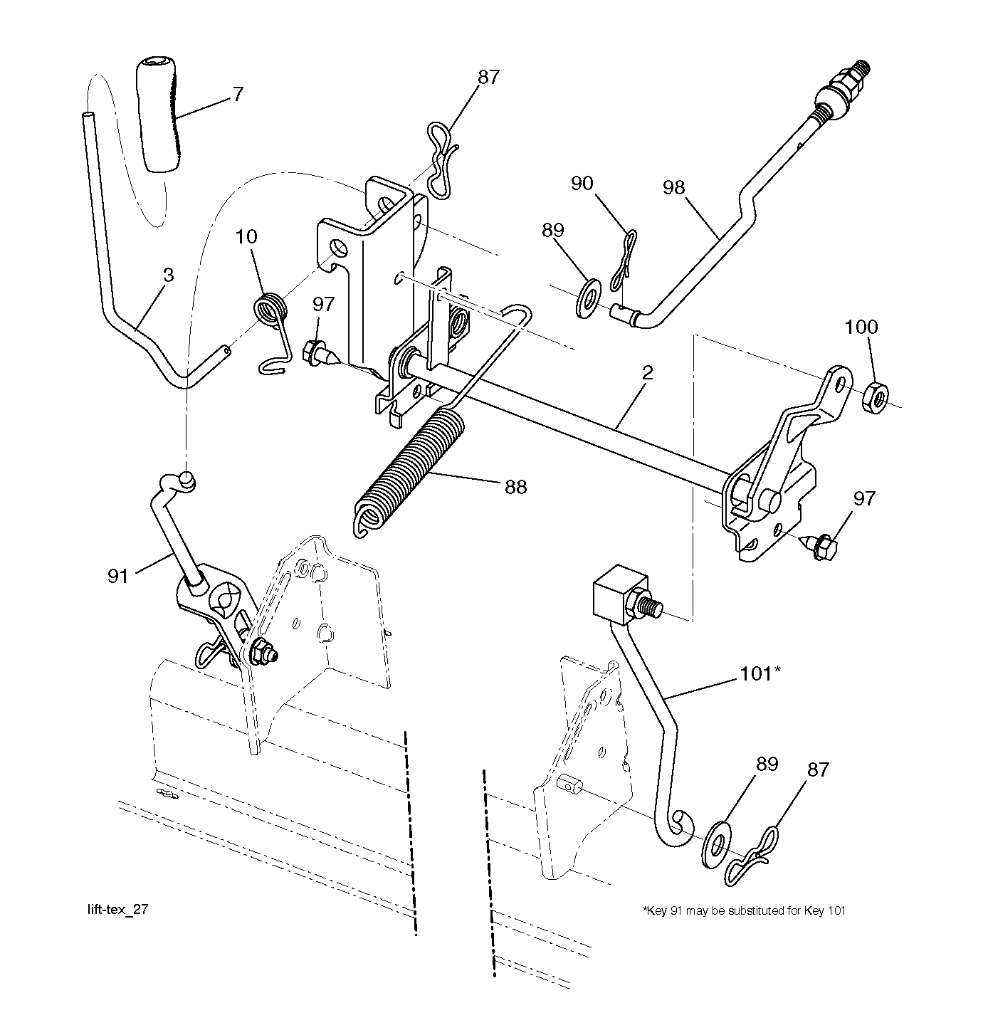 Привод подъема косилки