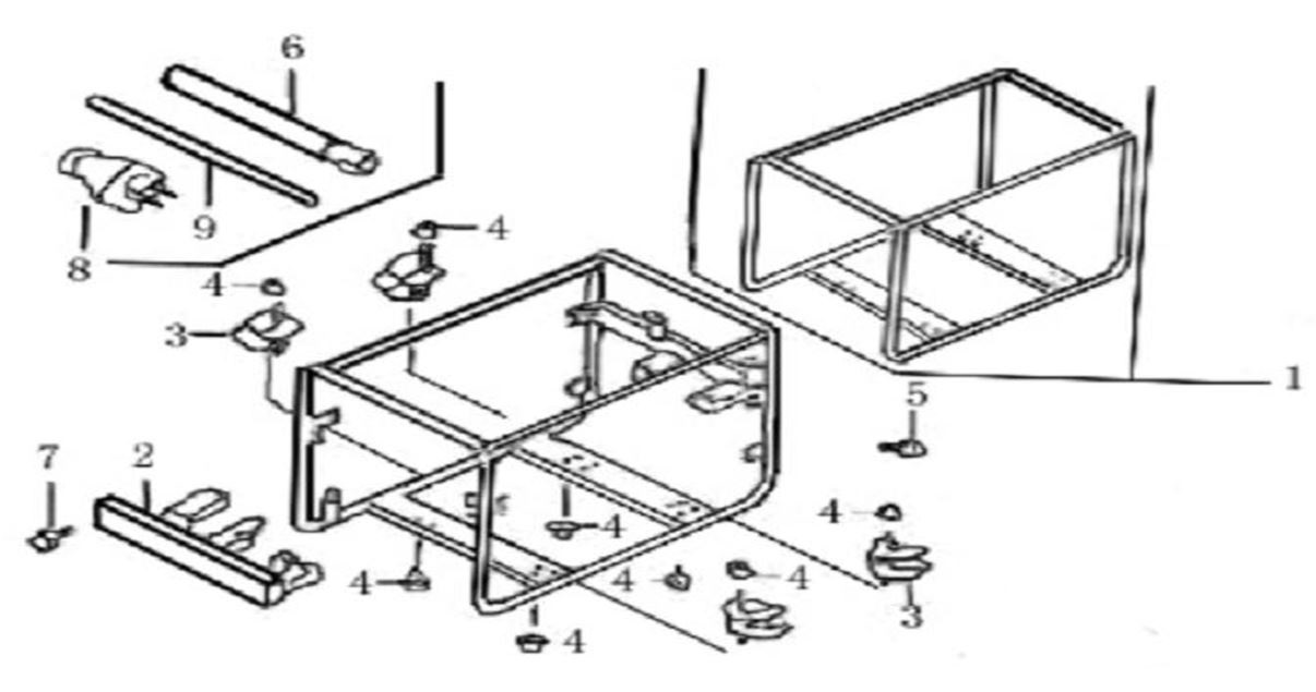 ЗАПЧАСТИ ДЛЯ ГЕНЕРАТОРА БЕНЗИНОВОГО WERT G 3500 (РАМА)
