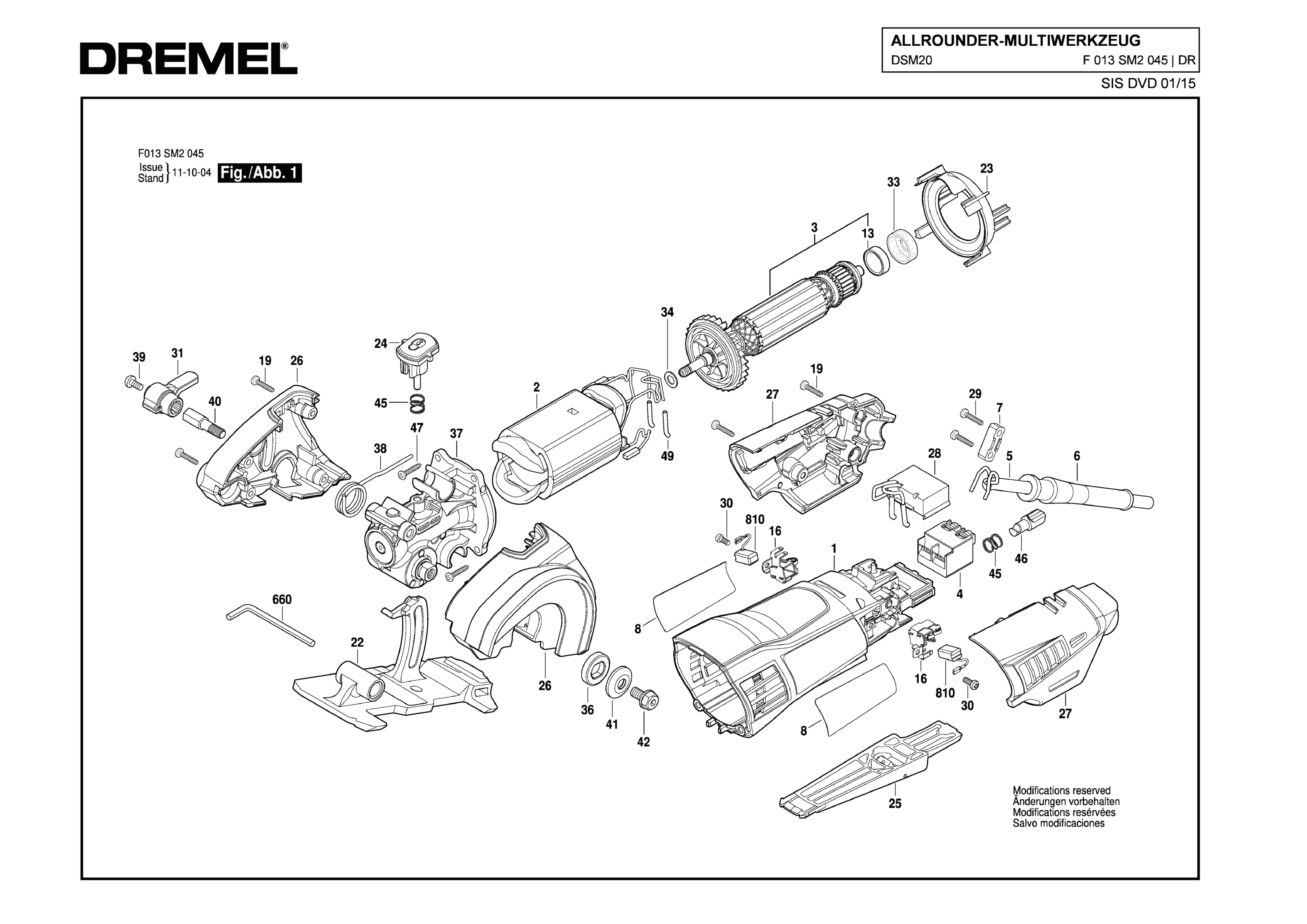 Циркулярная пила Dremel DSM20 (ТИП F013SM2045)