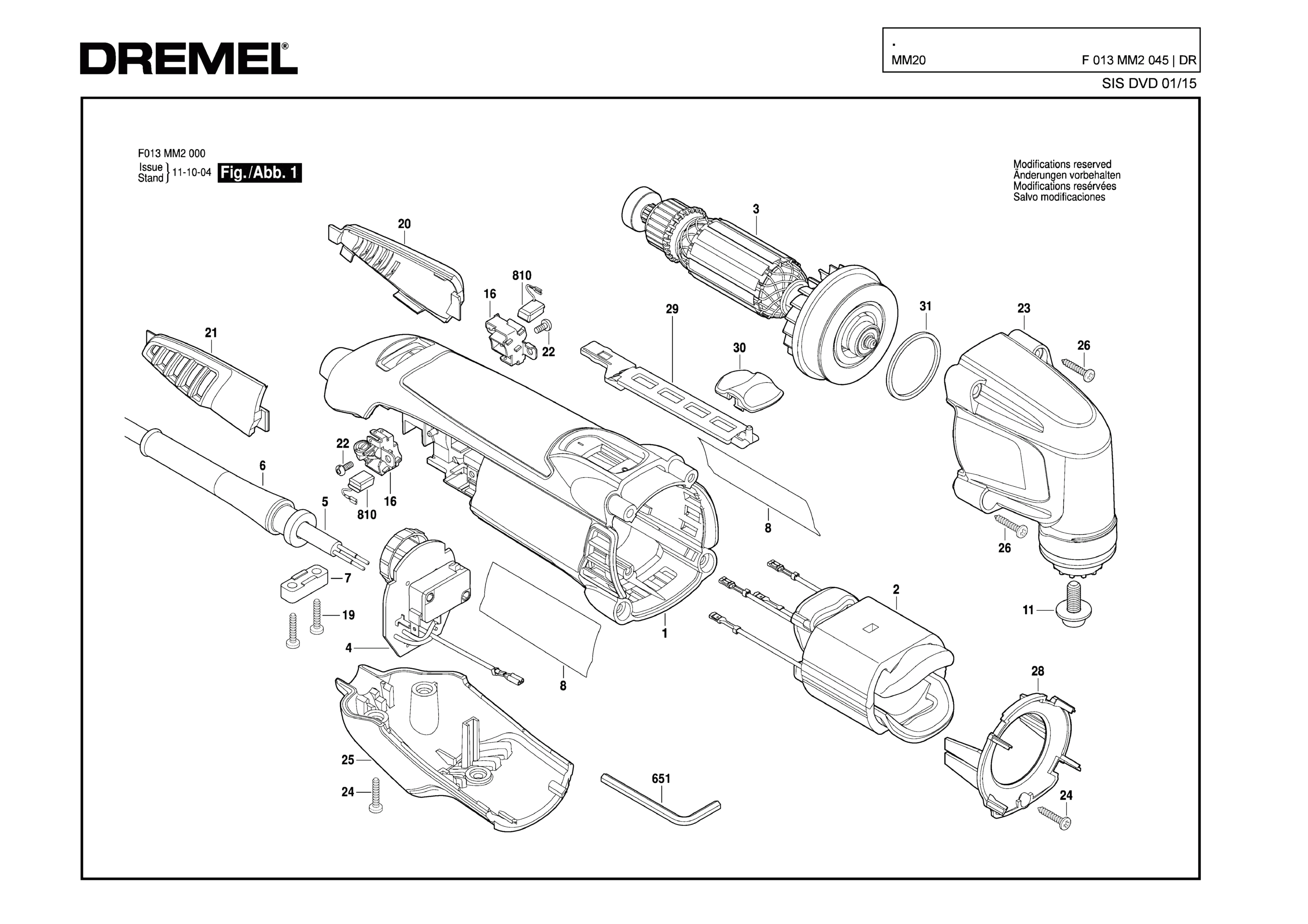 Шлифовальная машина Dremel MM20 (ТИП F013MM2045)