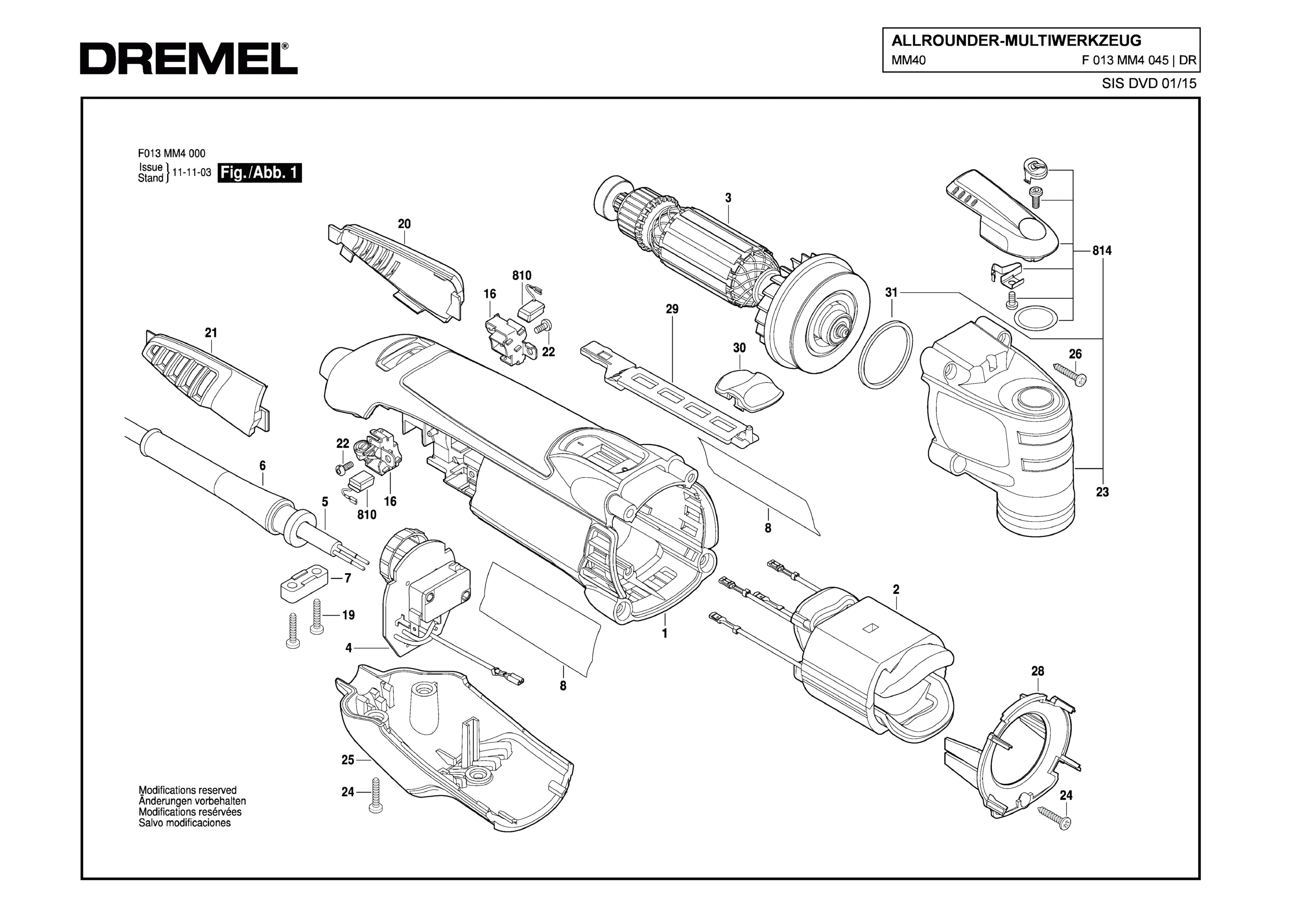 Шлифовальная машина Dremel MM40 (ТИП F013MM4045)