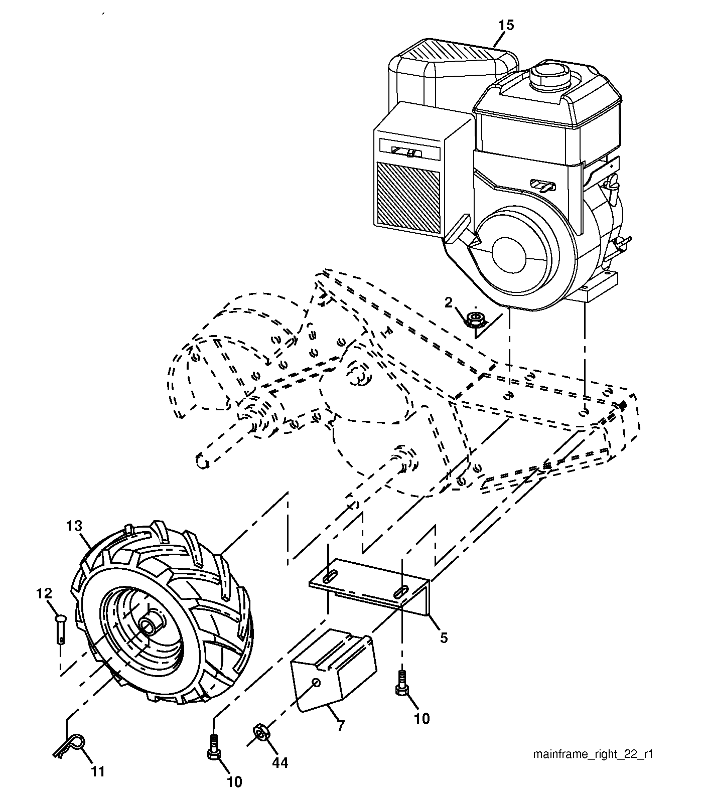 Шасси, правая сторона