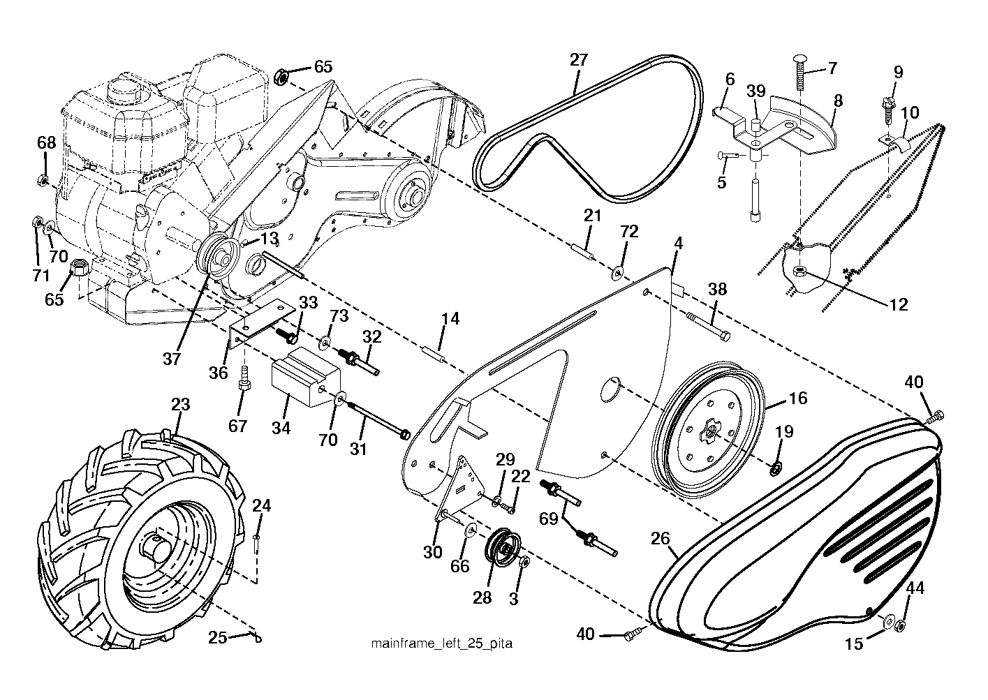 Шасси, левая сторона