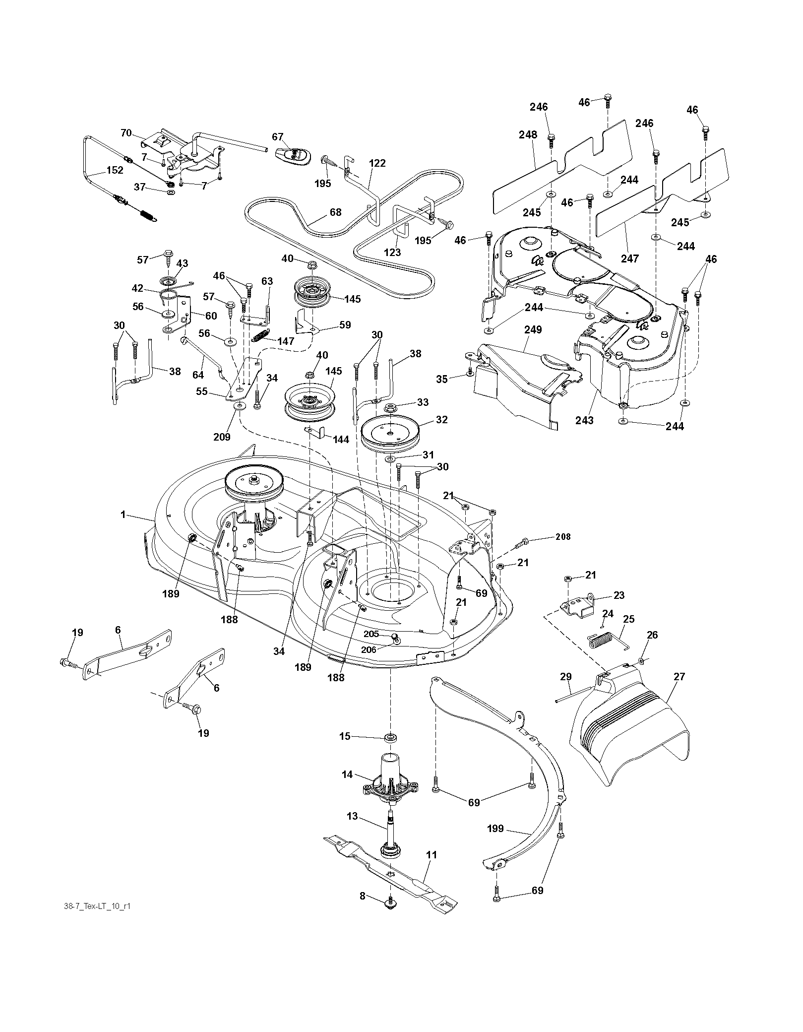 Дека косилки / режущая дека